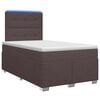 vidaXL Lit boxspring avec matelas Marron fonc&eacute; 120 x 190 cm Tissu