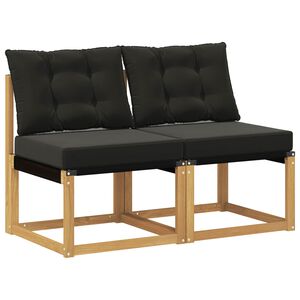 vidaXL 2 pc Sofa de milieu ext&eacute;rieur Blanc
