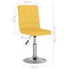 vidaXL Chaise pivotante de salle &agrave; manger Jaune moutarde Tissu