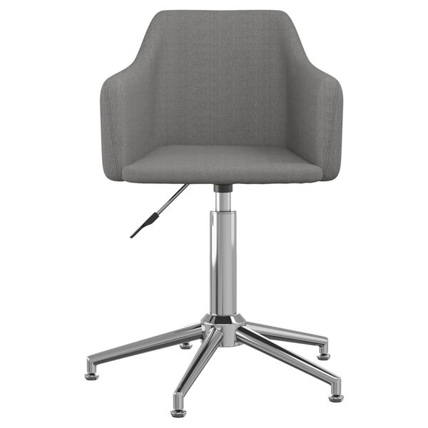 vidaXL Chaise pivotante de salle &agrave; manger Gris clair Tissu