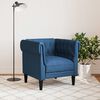 vidaXL Fauteuil Chesterfield bleu tissu
