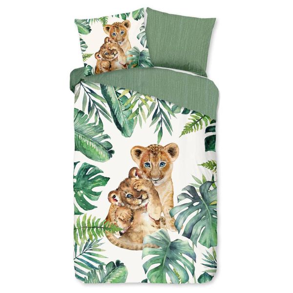 Good Morning Housse de couette enfant JUNGLE 140x200/220 cm Vert
