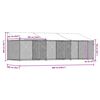 vidaXL Cage pour chien avec toit et portes gris 6x2x2m acier galvanis&eacute;