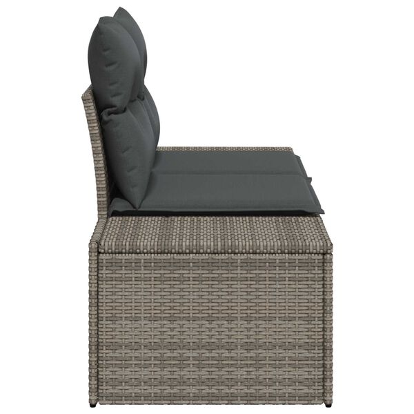 vidaXL Canapé de jardin Gris 123 x 62 x 69 cm polyrotin