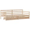 vidaXL Lit de jour avec tiroirs sans matelas 90x200 cm bois massif