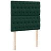 VidaXL Cadre de lit ottoman avec matelas vert fonc&eacute; 180x200cm velours