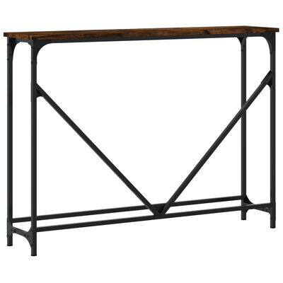 vidaXL Table console chêne fumé 102x22,5x75 cm bois d'ingénierie