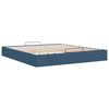 VidaXL Cadre de lit ottoman sans matelas bleu 200x200 cm tissu