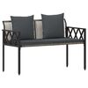 vidaXL Bancs d'ext&eacute;rieur 2 -Seater 116 x 56 x 75 cm polyrotin