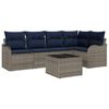 vidaXL Ensemble de canap&eacute; de jardin Gris polyrotin