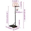 vidaXL Support de basket-ball Blanc 216-250 cm Poly&eacute;thyl&egrave;ne