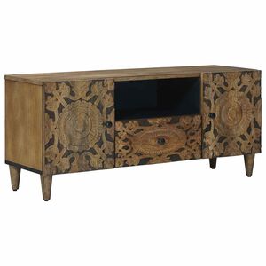 vidaXL Meuble TV Marron 105 x 33 x 46 cm Bois de mangue massif