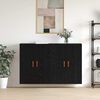 vidaXL Armoire Murale Montage mural 2 pcs Ch&ecirc;ne noir 69,5 x 34 x 90 cm