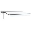 vidaXL Cadre de store manuel avec LEDs Blanc et anthracite 3,5 x 2 m