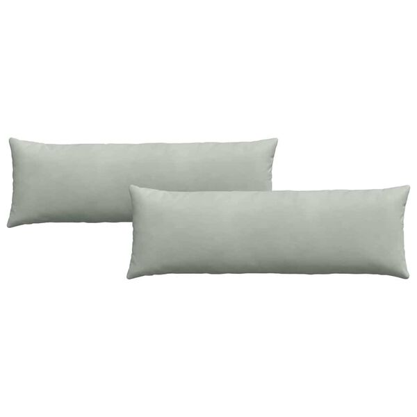 vidaXL Coussins de canapé 2 pcs Gris clair 120 x 40 cm