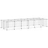 vidaXL Cage animaux de compagnie &agrave; 28 panneaux et porte Noir 210x70x35 cm