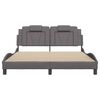 vidaXL Cadre de lit Viana sans matelas gris 160x200 cm similicuir
