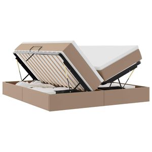 vidaXL Lit avec rangement et matelas Cappuccino 180 x 200 cm