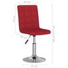 vidaXL Chaise pivotante de salle &agrave; manger Rouge bordeaux Tissu
