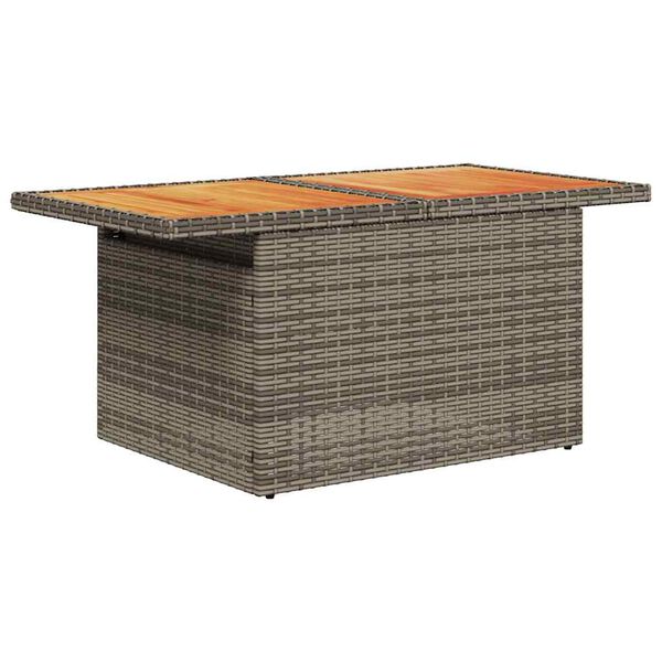 vidaXL Salon de jardin avec coussins 6 pcs gris résine tressée acacia