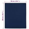 vidaXL Draps-housses Jersey 2 pcs Bleu marine 90x200 cm Coton