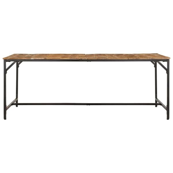 vidaXL Table &agrave; manger 200x100x75 cm bois de manguier massif brut