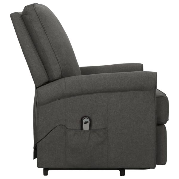 vidaXL Fauteuil Gris fonc&eacute; Tissu