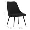 vidaXL Chaises &agrave; manger lot de 2 noir tissu