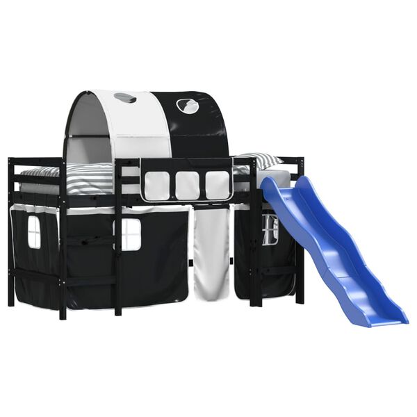 vidaXL Lit mezzanine enfants avec tunnel sans matelas 80x200 cm