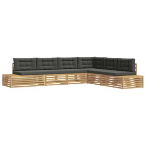 vidaXL 6 Pi&egrave;ce Ensemble de canap&eacute;s d'ext&eacute;rieur Polyester Blanc