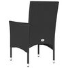 vidaXL Chaises de jardin avec coussins lot de 2 noir r&eacute;sine tress&eacute;e