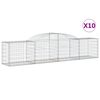 vidaXL Paniers &agrave; gabions arqu&eacute;s 10 pcs 300x50x60/80 cm fer galvanis&eacute;
