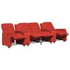 vidaXL Fauteuil inclinable porte-gobelets 4 places Bordeaux Similicuir