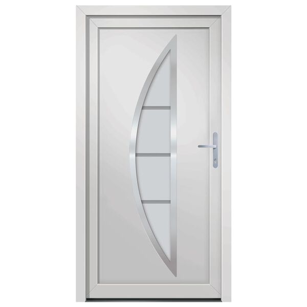 vidaXL Porte d'entr&eacute;e Blanc 98x208 cm PVC