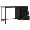 vidaXL Bureau industriel avec tiroirs Noir 120x55x75 cm Acier