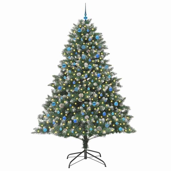 vidaXL Sapin de No&euml;l artificiel Vert 240 cm PVC, plastique et acier