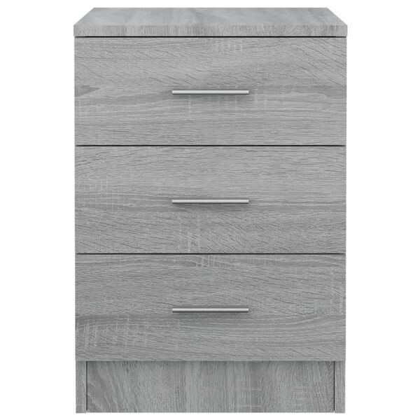vidaXL Table de chevet Sonoma gris 38x35x56 cm Bois d'ingénierie
