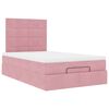 vidaXL Cadre de lit ottoman avec matelas rose 120x190 cm velours