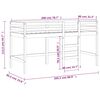 vidaXL Lit mezzanine enfants avec rideaux sans matelas rose 80x200cm