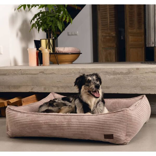 Designed by Lotte Lit nervur&eacute; pour chien Rose 80x70x22 cm