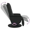 vidaXL Fauteuil inclinable de massage repose-pieds noir similicuir