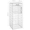 vidaXL Poteaux à panier de gabion 2 pcs 40x40x100 cm Fer