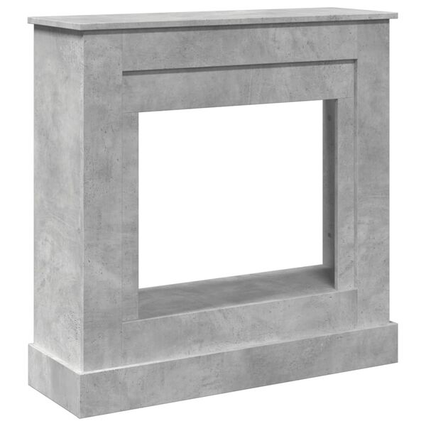 VidaXL Cadre de cheminée gris béton 90x30x90 cm bois d'ingénierie