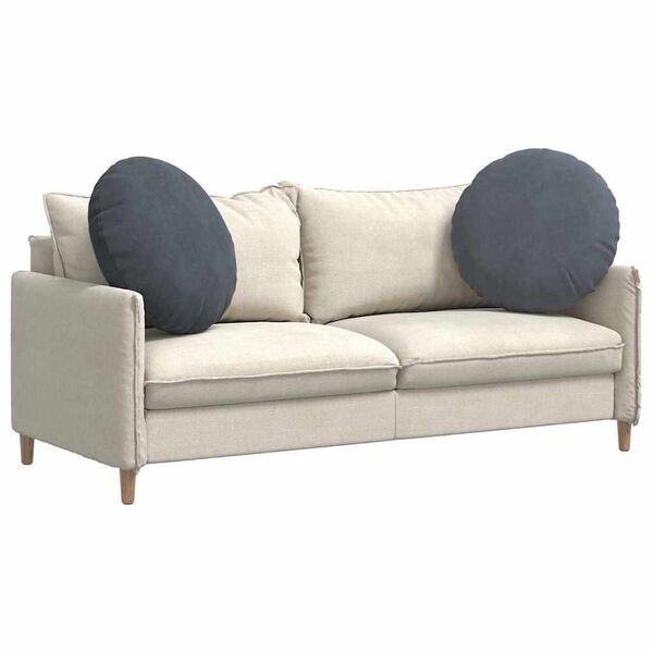 vidaXL Coussins de si&egrave;ge 2 pcs Gris fonc&eacute; &Oslash; 40 x 13 cm Velours