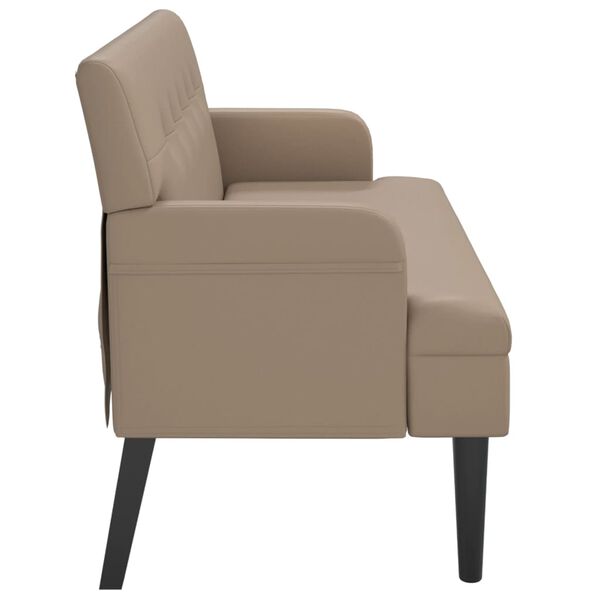 vidaXL Banc avec dossier cappuccino 112x65,5x75 cm similicuir