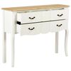 vidaXL Buffet Blanc et marron 110x30x85 cm Bois massif