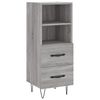 vidaXL Buffet Sonoma gris 34,5x34x90 cm Bois d'ing&eacute;nierie