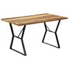 vidaXL Table à manger 140x80x76 cm Bois de récupération massif