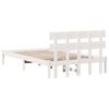vidaXL Cadre de lit Blanc 140 x 190 cm Bois de pin massif