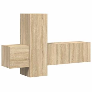 vidaXL Ensemble de meubles TV 3 pcs Ch&ecirc;ne sonoma Bois d'ing&eacute;nierie
